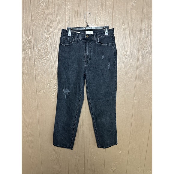 Universal Thread Women's Straight Leg Black Denim Vintage Retro Size 8 - Picture 1 of 6